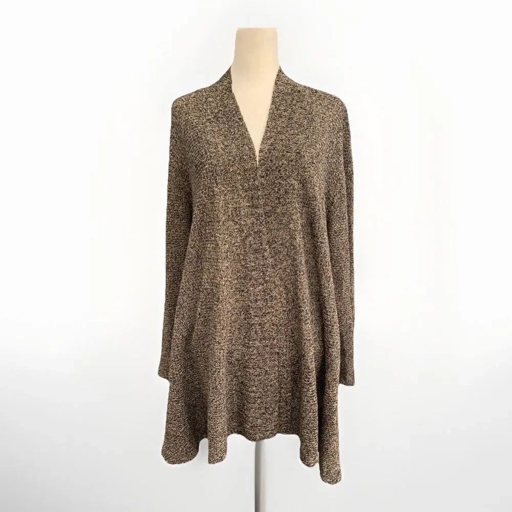 Eileen fisher | Brown Knit linen cardigan Sweater | size medium